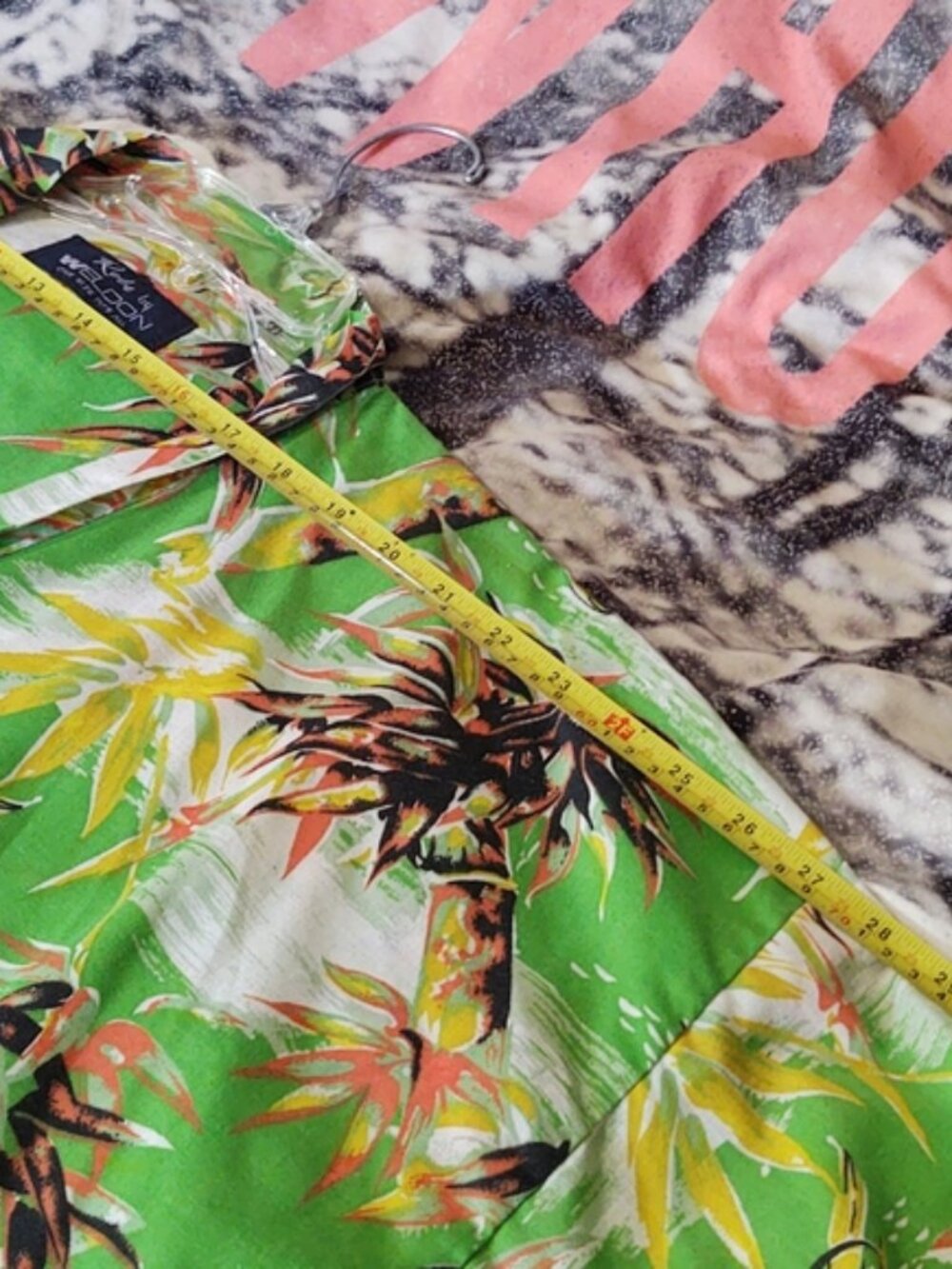 VINTAGE Tropical Print Robe By Weldon One Size - Picture 7 of 9